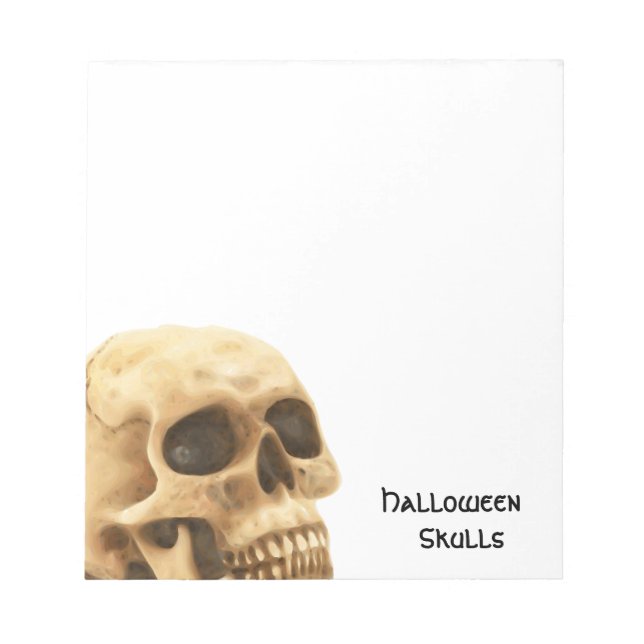 Halloween Skull Bone Anteckningsblock (Framsida)