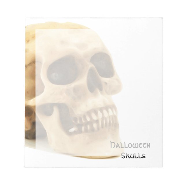 Halloween Skull Bone Anteckningsblock (Framsida)