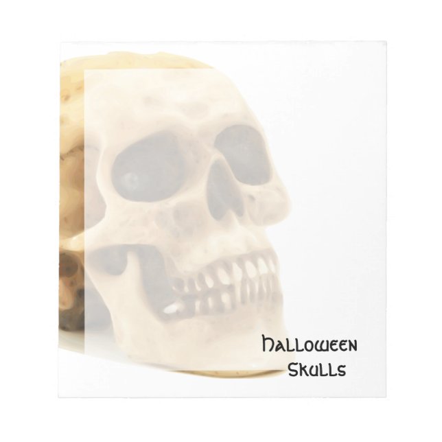 Halloween Skull Bone Anteckningsblock (Framsida)