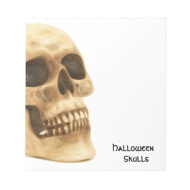 Halloween Skull Bone Anteckningsblock (Framsida)