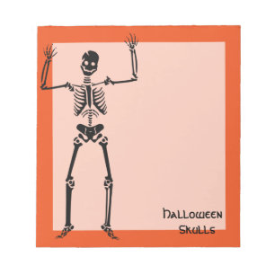 Halloween Skull Bone Skeleton Anteckningsblock