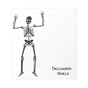 Halloween Skull Bone Skeleton Anteckningsblock