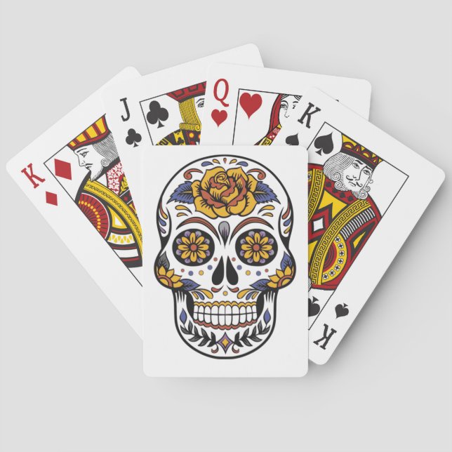 Halloween Skull Casinokort (Baksidan)