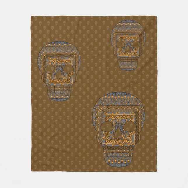 Halloween Skull Fleece Blanket (Framsidan)
