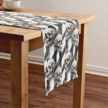Halloween Skull Geometric Bord Springer