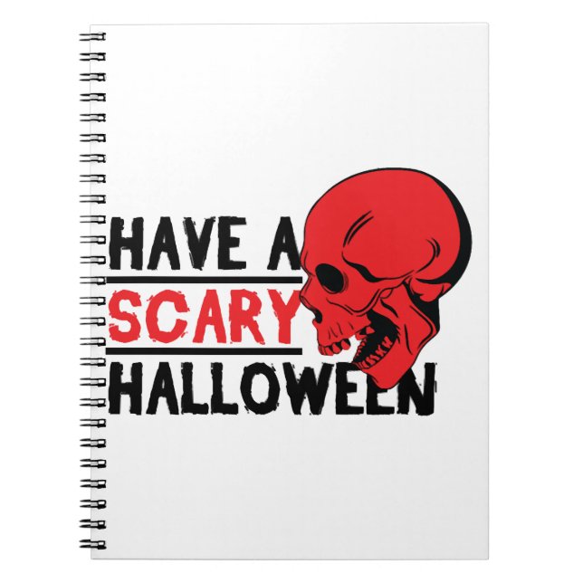 Halloween Skull - ha en skrämmande halloween Anteckningsbok (Framsidan)
