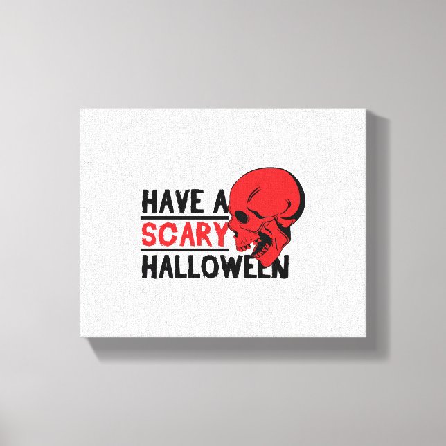 Halloween Skull - ha en skrämmande halloween Canvastryck (Framsida)