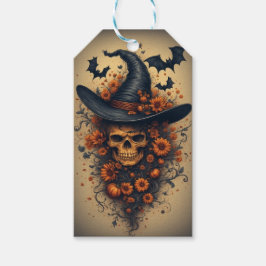 Halloween Skull Hat Presentetikett
