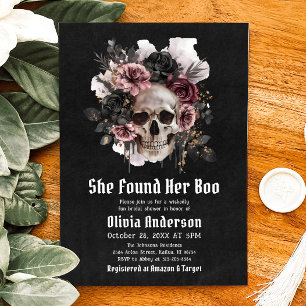 Halloween Skull hittade sin Boo-Möhippa Inbjudningar