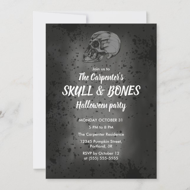 Halloween Skull Inbjudningar (Framsida)
