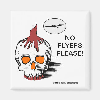 Halloween Skull, inga fällor, magnet