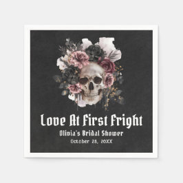 Halloween Skull Kärlek vid första högerkanten Möhi Pappersservett