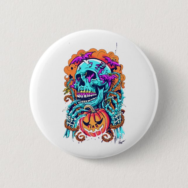Halloween Skull Knapp (Framsida)