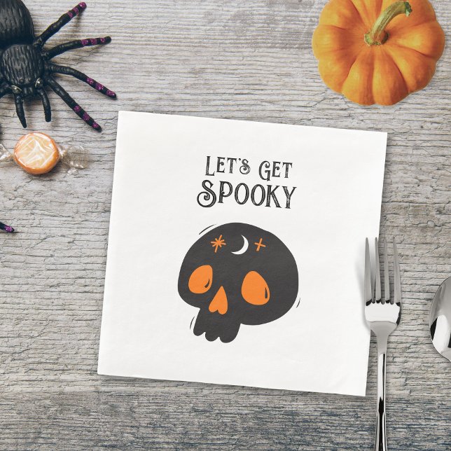 Halloween Skull Låt oss hämta taoky gotiic Typgrap Pappersservett (Skapare uppladdad)