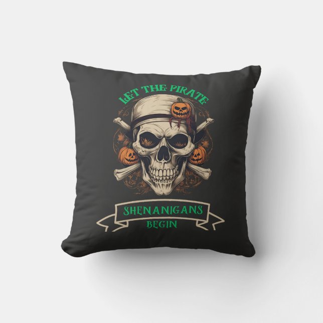 Halloween Skull, låt Pirat-sohenanigans börja Kudde (Framsida)