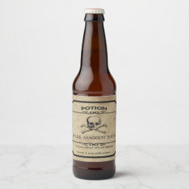 Halloween Skull Maggot Juice Apothecary Beer Label Ölflaska Etikett