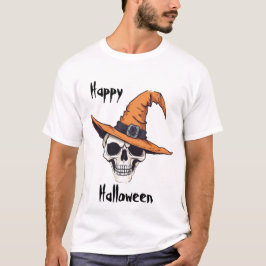 Halloween Skull med hatt T Shirt