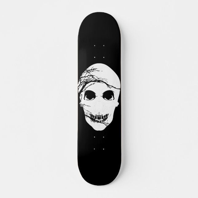 Halloween Skull Mini Skateboard Bräda 18,5 Cm (Framsida)