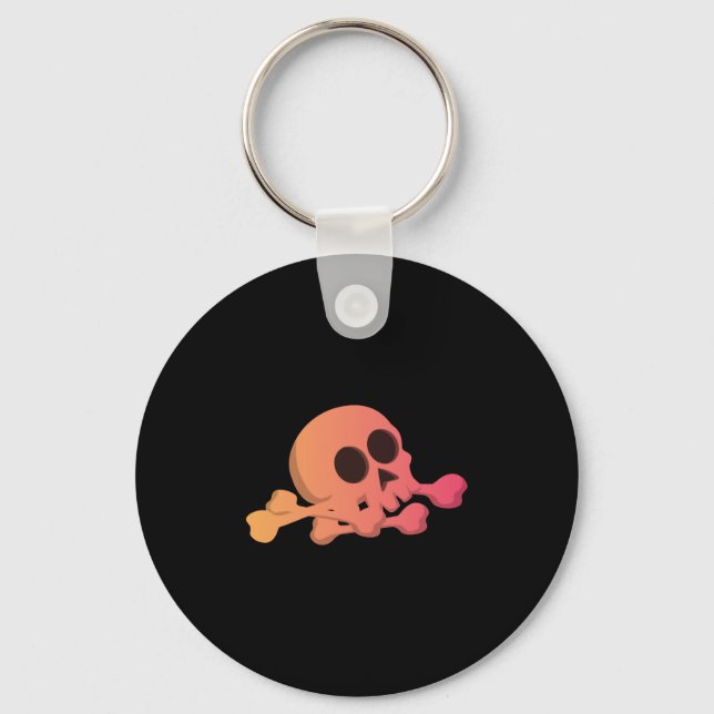 Halloween Skull Nyckelring (Framsida)
