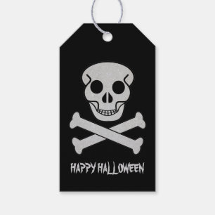 Halloween Skull och Bones Gift Märkre Presentetikett