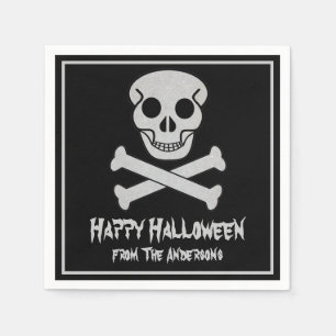 Halloween Skull och Bones Napkins Pappersservett
