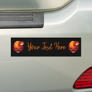 Halloween Skull och Pumpkin Bildekal