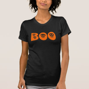 Halloween Skull-Orangen "Boo" T-shirt