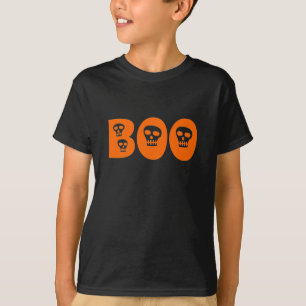 Halloween Skull-Orangen "Boo" Tee