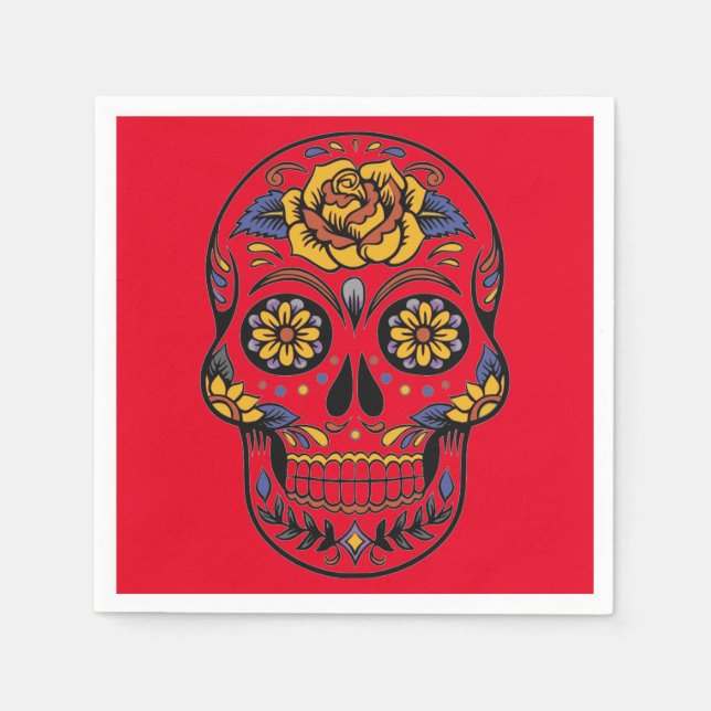 Halloween Skull-Pappersservett Pappersservett (Framsidan)