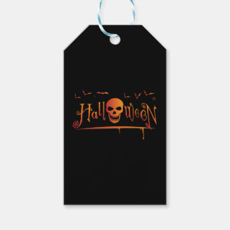 Halloween Skull Presentetikett