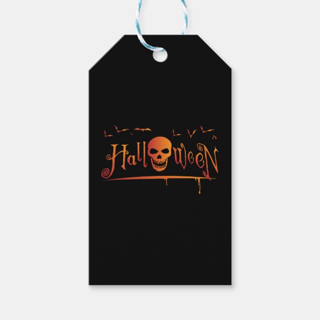 Halloween Skull Presentetikett (Framsidan)