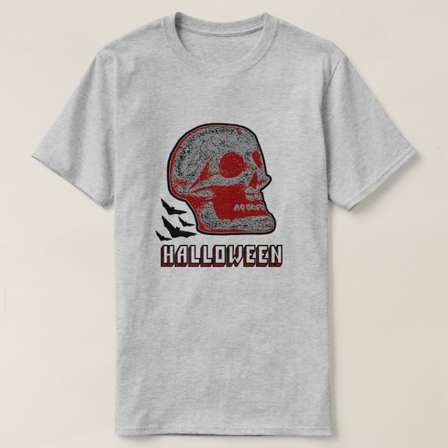 HALLOWEEN SKULL R T SHIRT (Design framsida)