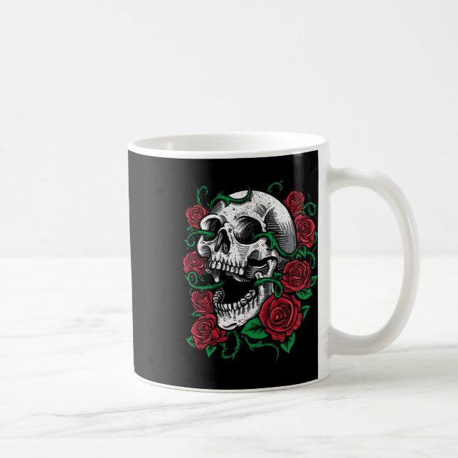 Halloween Skull Ro Skeleton Gift Idea Kaffemugg (Höger)
