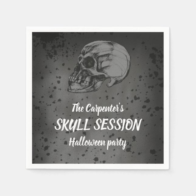 Halloween Skull Session Pappersservett (Framsidan)
