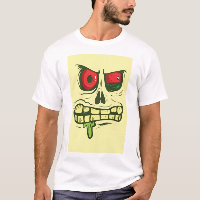 Halloween Skull T Shirt (Framsida)