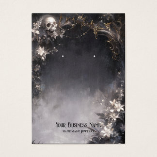 Halloween Skullblommor - uppläsningskort för Visni Visitkort