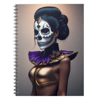 Halloween Skullmask Anteckningsbok