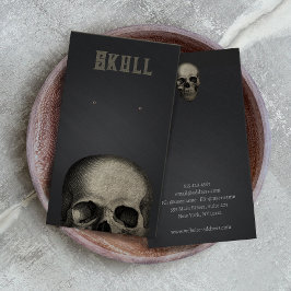Halloween Skulltema - uppläsningskort för Visning Visitkort