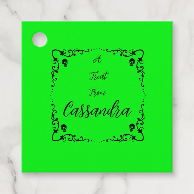 Halloween Slime Grönt Personlig Gåvor Etiketter (Framsida)