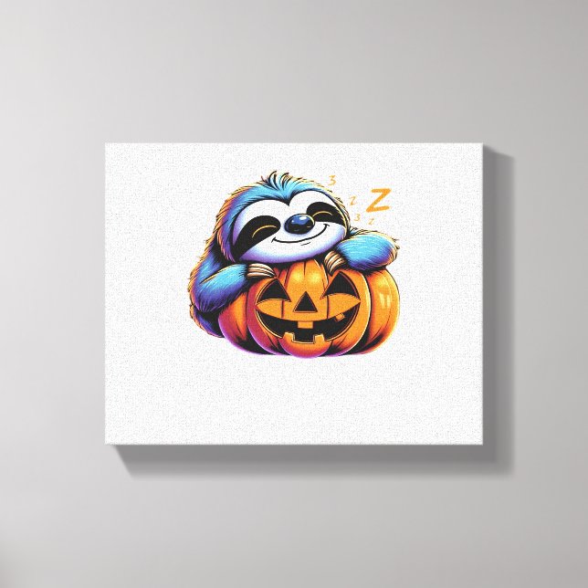 Halloween Sloth Älskare Costume Essential T-Shirt Canvastryck (Framsida)