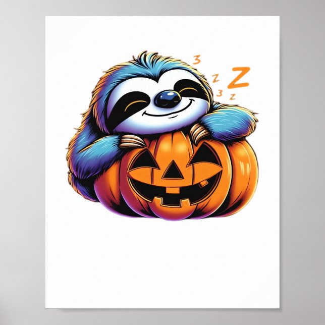 Halloween Sloth Älskare Costume Essential T-Shirt Poster (Framsidan)