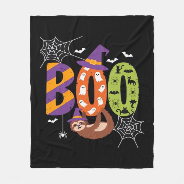 Halloween Sloth Boo Lazy Essential T-Shirt Fleecefilt (Framsidan)