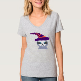 Halloween Sloth i Witch Hat T Shirt