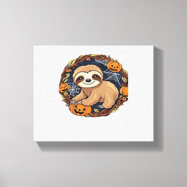 Halloween, Sloth, Oktober 31a, Thanksgiving Class Canvastryck (Framsida)