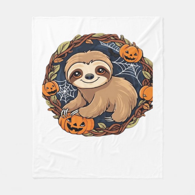 Halloween, Sloth, Oktober 31a, Thanksgiving Class Fleecefilt (Framsidan)