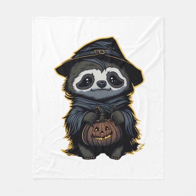 Halloween sloth Oversized T-Shirt Fleecefilt (Framsidan)