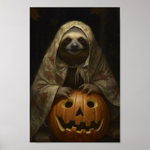 Halloween Sloth Poster