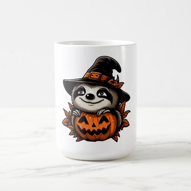 Halloween Sloth Pumpkin Festivity Kaffemugg (Center)