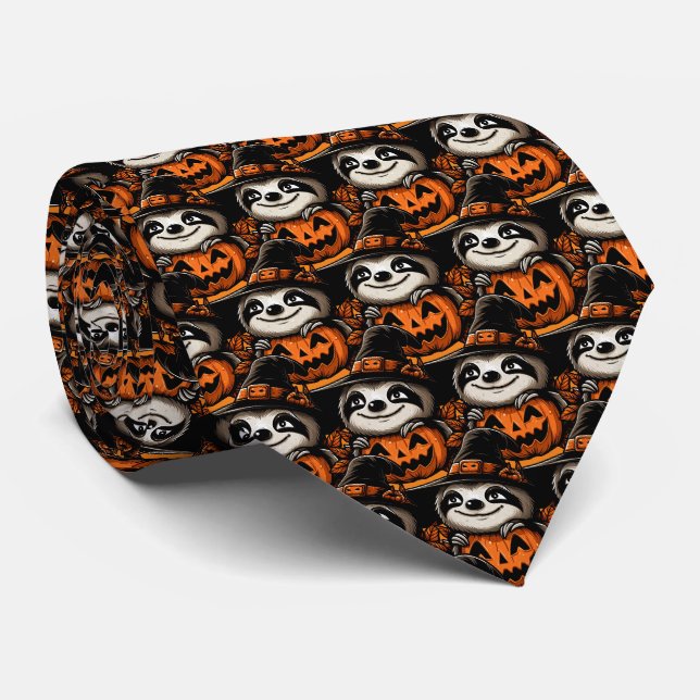 Halloween Sloth Pumpkin Festivity Slips (Rullad)