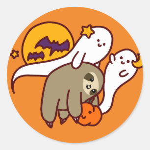 Halloween Sloth Runt Klistermärke